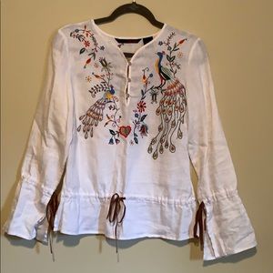 Linen embroidered shirt